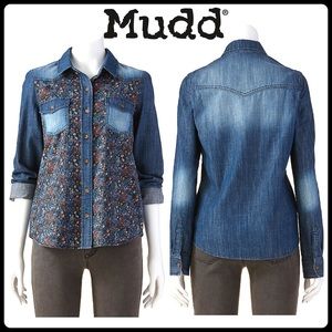 Mudd floral denim shirt